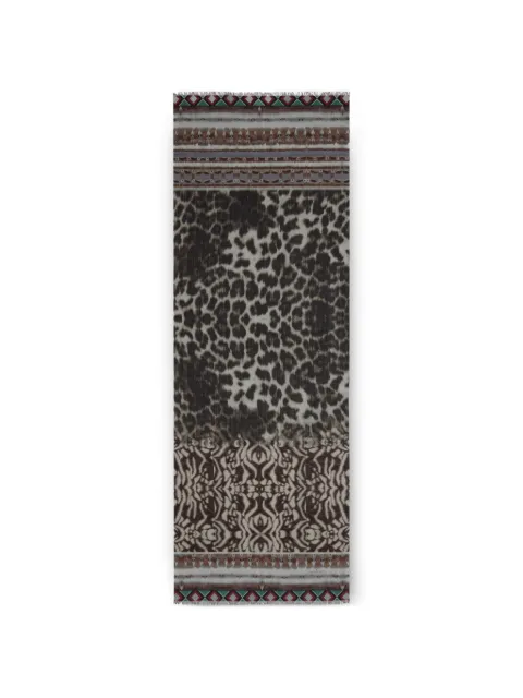 Pierre-Louis Mascia Hawnbci animal geometric scarf Brown HAWNBCISW065X190ACO517577101