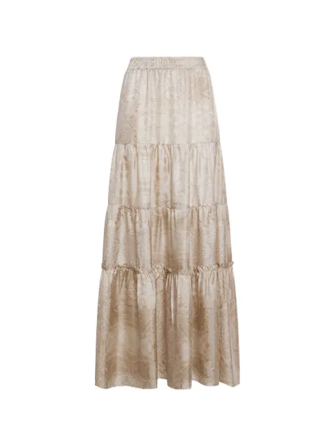 Pierre-Louis Mascia Aloe paisley jacquard maxi skirt Neutrals ALOESGO12166SE147079101