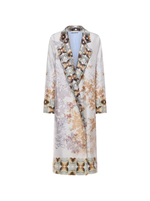 Pierre-Louis Mascia Entho botanicals graphic silk coat White ENTHOSPO12438SE518173101