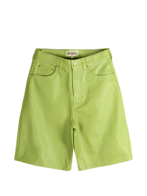 Stüssy Big Ol' leather shorts Green 112315