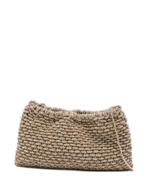 Hibourama Penelope crystal-embellishment clutch bag Gold PE26HIBPENELOPELARGE