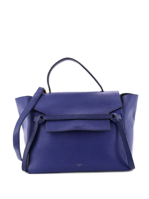 Celine Pre-Owned Belt Bag Textured Leather Mini shoulder bag Blue NN1UOTYDVZX3W50T