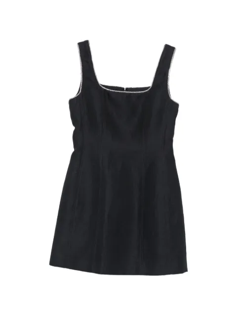 Maje crystal-embellished square-neck mini dress Black MFPRO04785