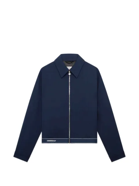 Casablanca logo-trim shirt jacket Blue MSP26JK442