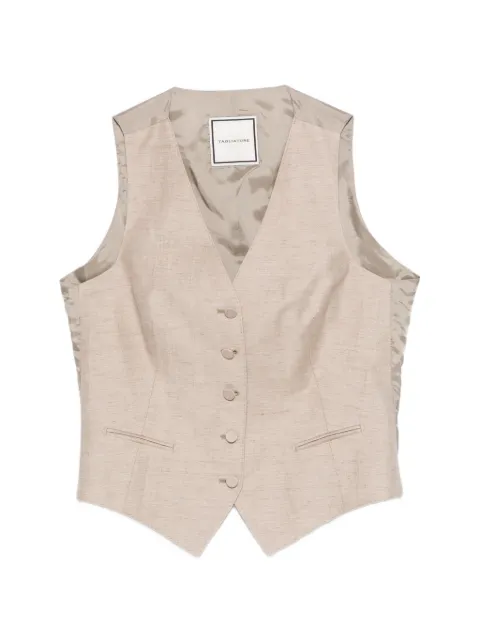 Tagliatore V-neck waistcoat Neutrals A40008U26E126VEST