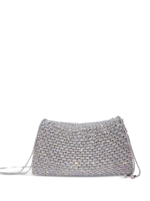 Hibourama Penelope crystal-embellished shoulder bag Silver PE26HIBPENELOPEMEDIUM