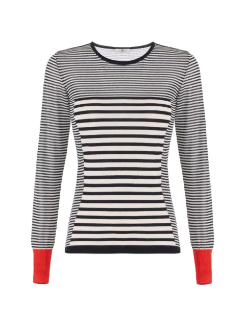 Elisabetta Franchi striped crew-neck top Red MK64T61E2