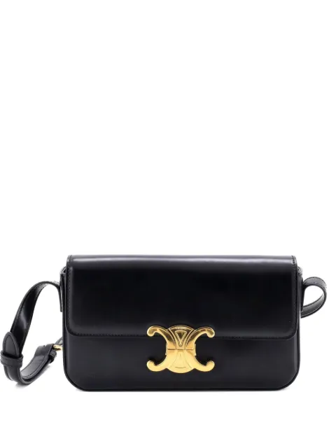 Celine Pre-Owned Triomphe East-West Smooth Calfskin shoulder bag Black 18KWTWAHDE2N9IIA