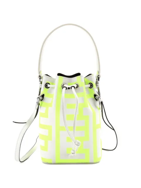 Fendi Pre-Owned x Marc Jacobs Mon Tresor Printed Leather Mini bucket bag Grey L2MHM4ROKW7IPGBT