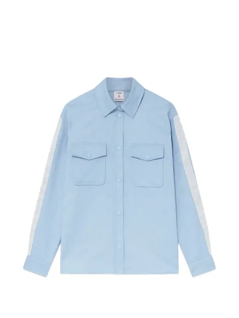Casablanca patch-pocket stripe shirt Blue WSP26SH23701