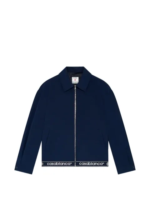 Casablanca emblem zip jacket Blue WSP26JK46101