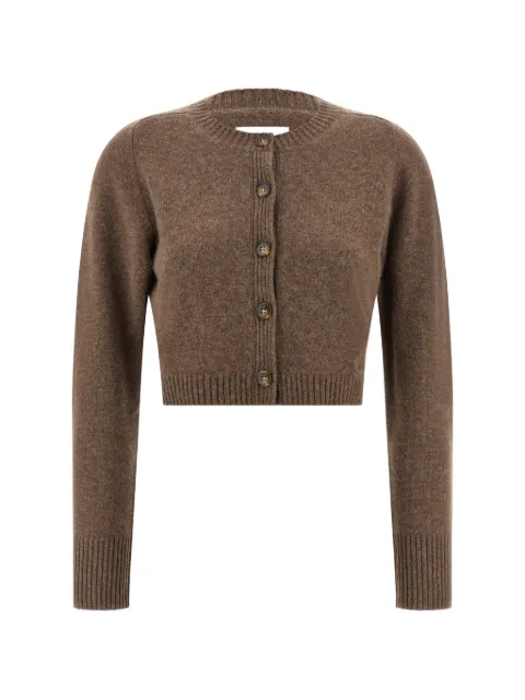 LouLou de Saison logo-embroidered cardigan Brown ZEPHIRLDSBROWNMELANGE