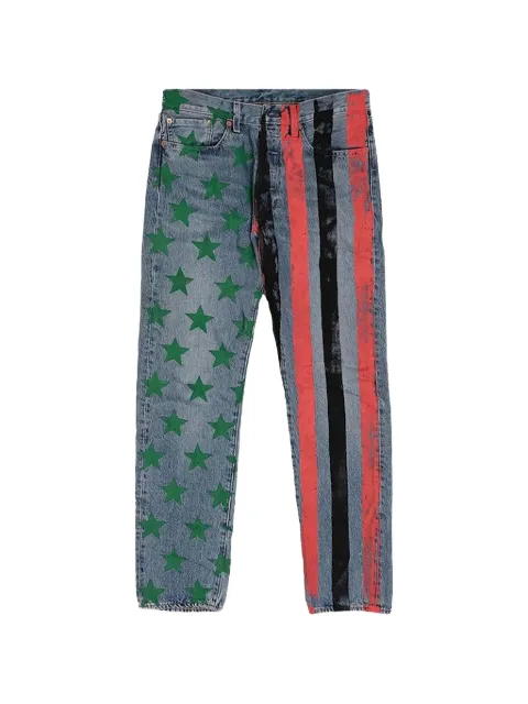 Denim Tears Cactus Plant Flea Market 4th of July striped jeans Blue DT378