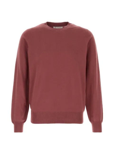 Brunello Cucinelli crewneck cotton sweater Red M2900100CML70