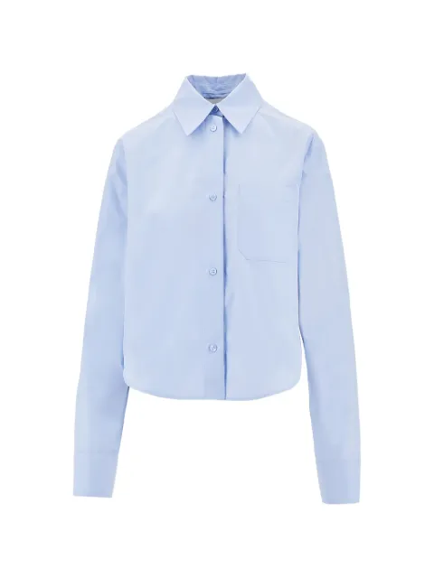 Sportmax pleated cotton shirt Blue 12111041600