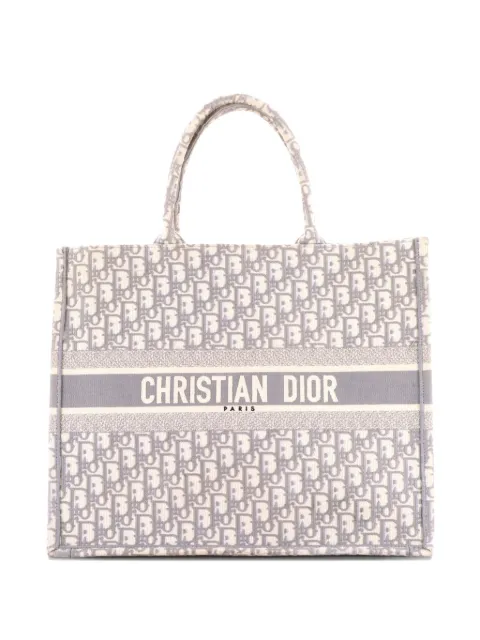 Christian Dior Pre-Owned Book Oblique Canvas Large tote bag Grey SH0YHB0X325PQ4FU