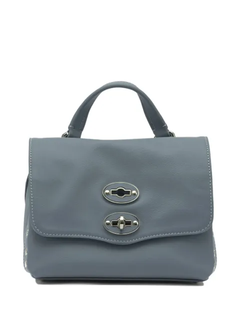 Zanellato Baby Postina studded-lock leather tote bag Blue 0680101910000