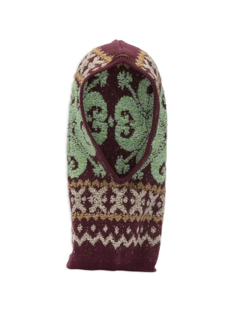 KAPITAL patterned balaclava hat Red K2511XH554LIGHTGREEN