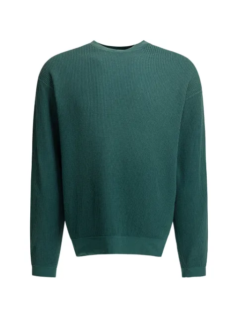 KAPITAL textured crew-neck sweater Green EK1508LCBTURQUOISE
