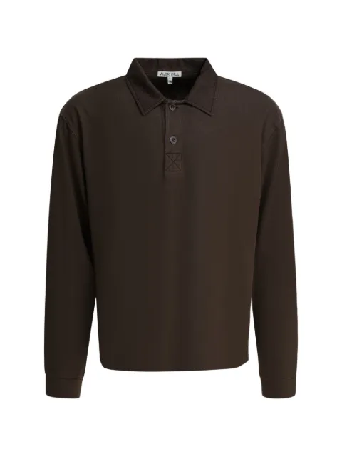 Alex Mill buttoned polo shirt Brown 257MK1332616DARKCHOCOLATE