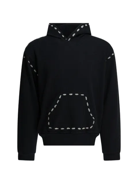 KAPITAL stitch-detail hoodie Black EK1677LC