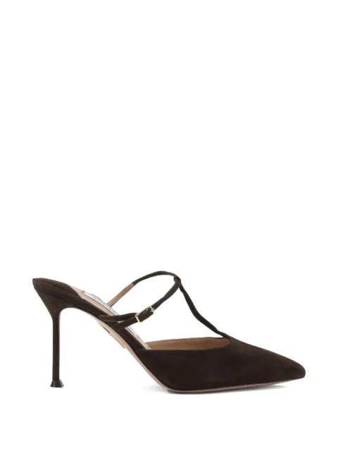 Aquazzura pointed-toe pumps Brown SBEMIDM0SUEESP