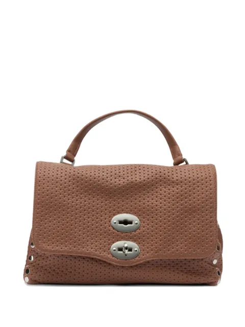 Zanellato Postina® perforated stud-embellished tote bag Brown POSTINACASAVENISSAS0680102190000Z0203