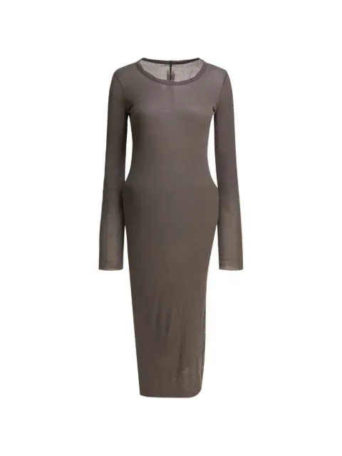Rick Owens long-sleeve midi dress Grey RP01F6546MR