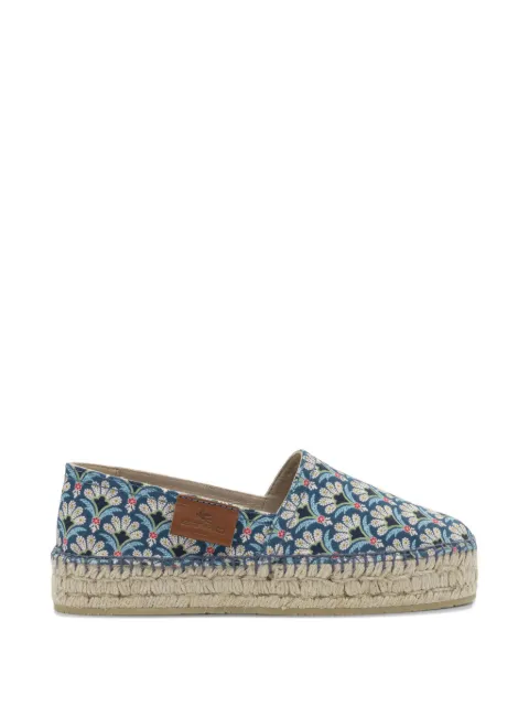 ETRO floral-print platform espadrilles Blue WS4G0002AKG80X0887