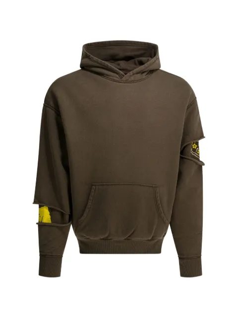 KAPITAL cut out detail hoodie Brown K2512LC213BROWN