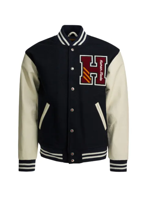 Human Made appliqué-detail bomber jacket Blue HM30JK043NAVY