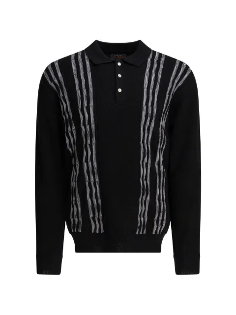BEAMS PLUS striped polo shirt Black 3812004015619