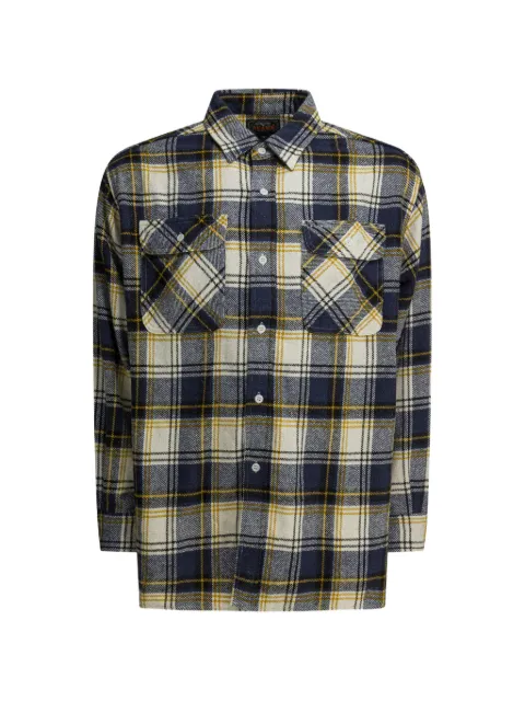 BEAMS PLUS check chest-pocket shirt Blue 3811167013989