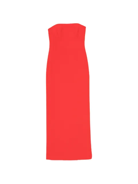 Amsale strapless column maxi dress Red P934P