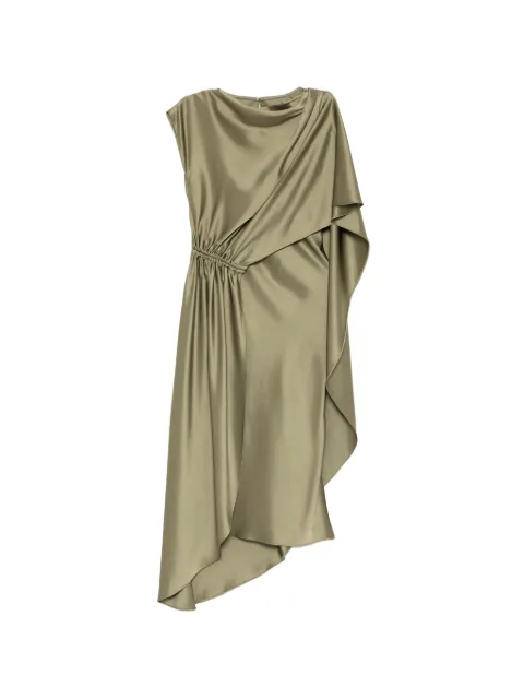 Amsale draped midi dress Green P956D