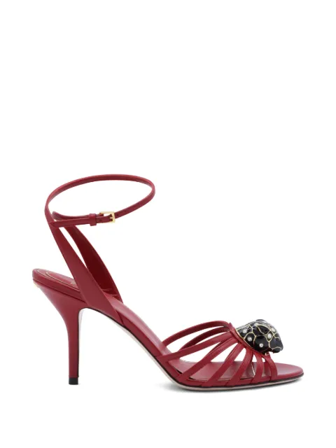 Valentino Garavani Pas De Chat embellished strap heeled sandals Red 8W2S0PB2