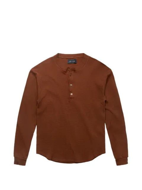 Les Tien long-sleeve polo shirt Brown TH2105