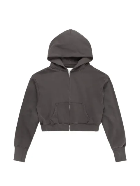 Les Tien Zendaya cropped zip hoodie Black WCF1059