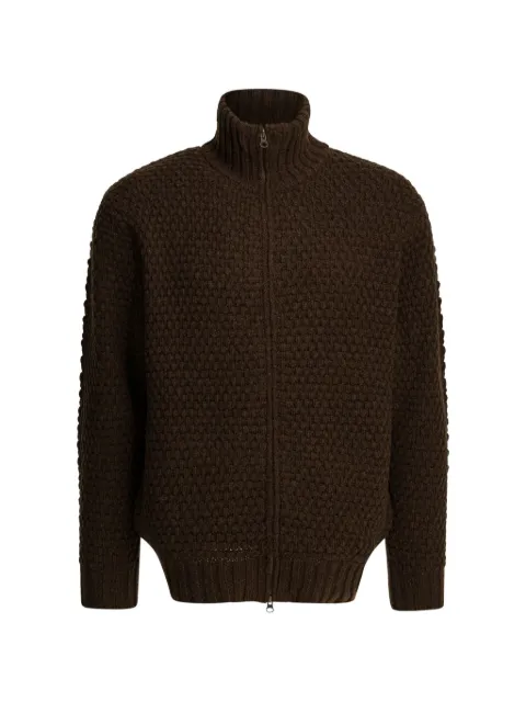 BEAMS PLUS zip high-neck cardigan Brown 3815023715628