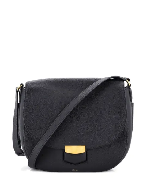 Celine Pre-Owned Trotteur Calfskin Medium crossbody bag Black 581VZLYAMRGHCFU8