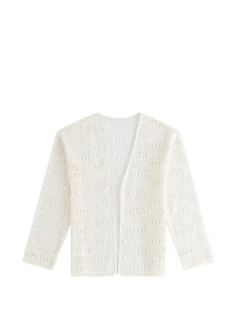 KITH Ethan logo cardigan White KHW010111114