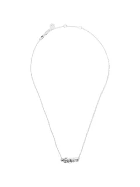 Stolen Girlfriends Club scripted-pin necklace Silver JWL26VD9