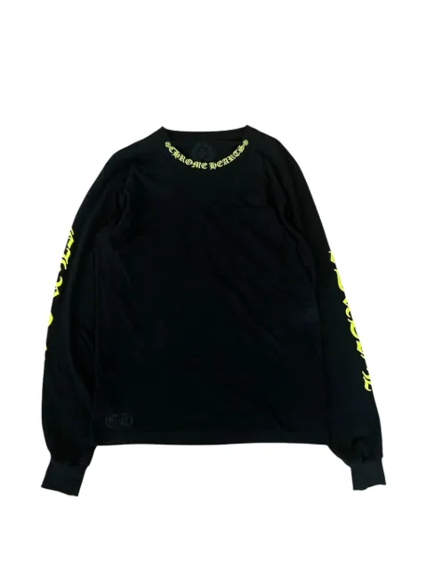 Chrome Hearts neck logo longsleeve sweatshirt Black CHRM0748