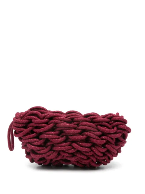 Alienina Lina woven clutch bag Red LINACLUTCH