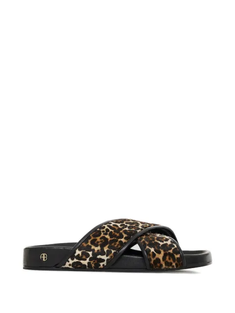 ANINE BING Emi leopard-print sandals Brown A1412028