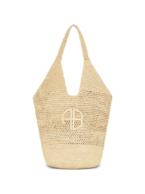 ANINE BING Leah logo-detail tote bag Neutrals A1312385
