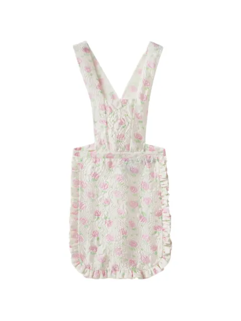 Miu Miu floral cloqué apron Neutrals MCX345SOOO19UA