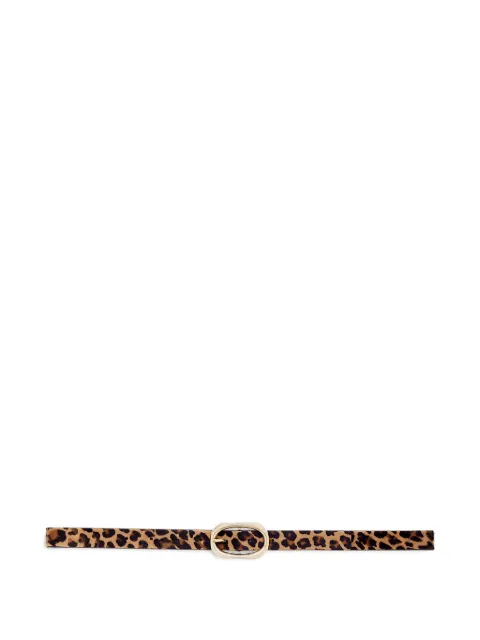 ANINE BING oval buckle leopard print belt Neutrals A1212762