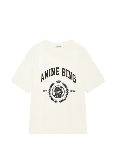 ANINE BING Jaylin graphic-print T-shirt Neutrals A0812505