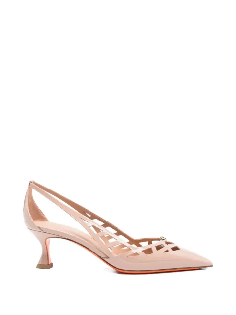 Santoni cut-out pointed-toe pumps Pink WDIS71775HI2NVHDP29